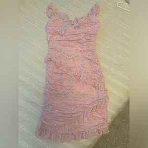 pink lace homecoming dress super cute but didn’t fit :(